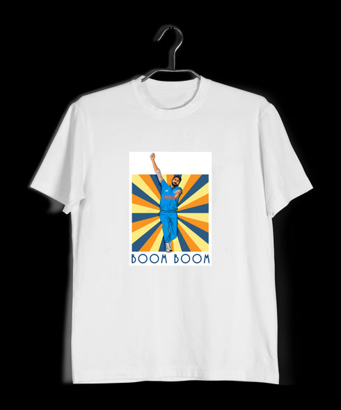 Bumrah Boom Boom Blast Cricket     Mens TShirts